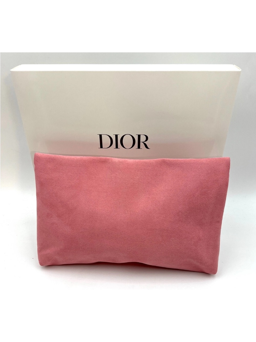 New! Dior  Cosmetic  Star Zipper Makeup Bag Pouch ~ Pink Suede / NWOT - Picture 2 of 3